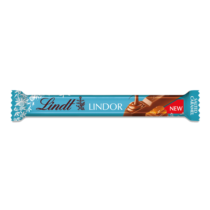 Lindt Lindor Salted Caramel Chocolate Bar 38G, Imported