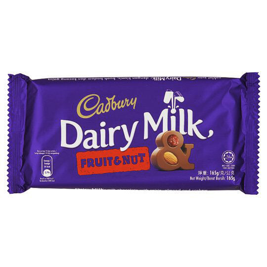 Cadbury Dairy Milk Malaysia - Fruit N Nut - 165G