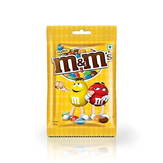 M&M's Peanut Coated With Milk Chocolate, 100 G, Imported