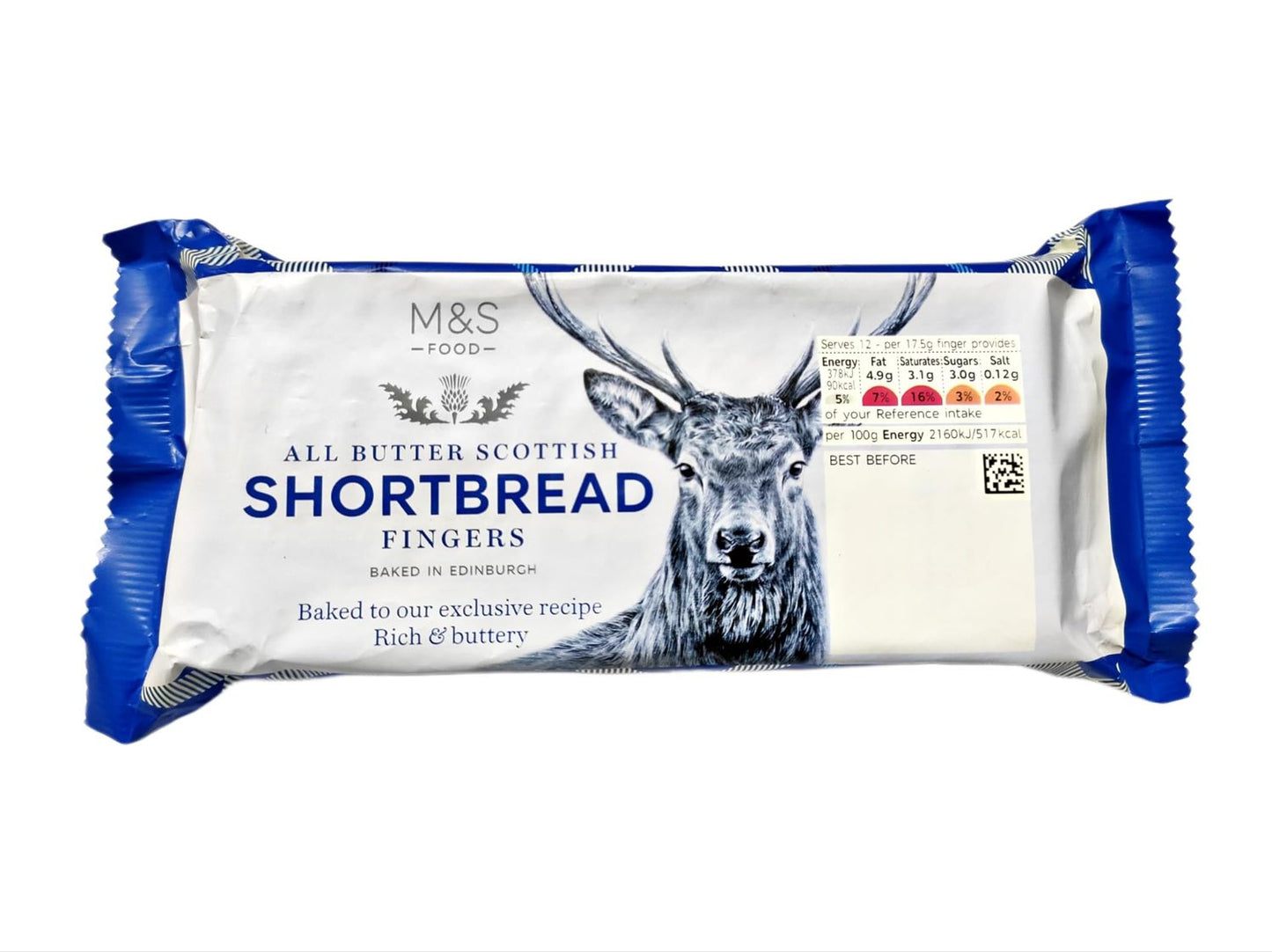 M&S All Butter Scottish Shortbread Fingers (Imported from UK) - 210g