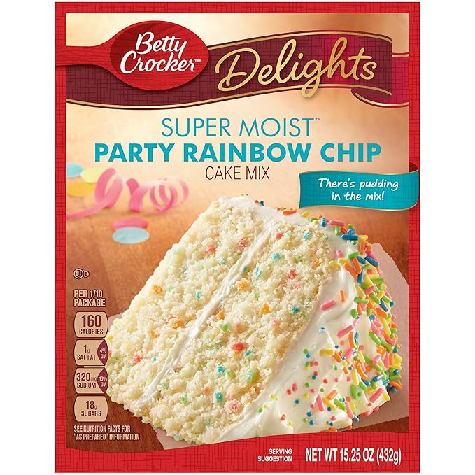 Betty Crocker Party Rainbow Chip Cake Mix 432G