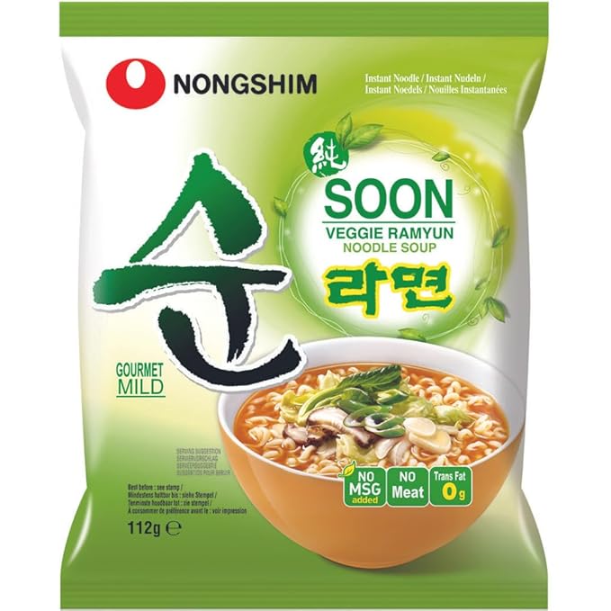 Nongshim Soon Veggie Ramyun Noodle Soup - 112G
