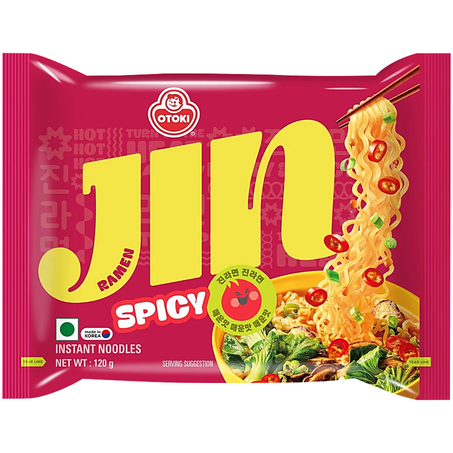 Ottogi Jin Ramen Spicy Instant Noodles - 120G