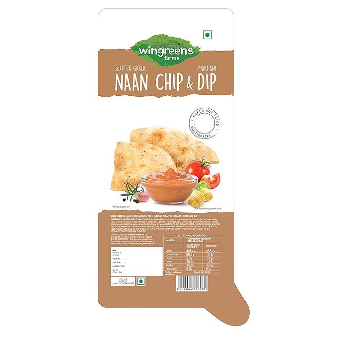Wingreens Naan Chip & Dip - Butter Garlic