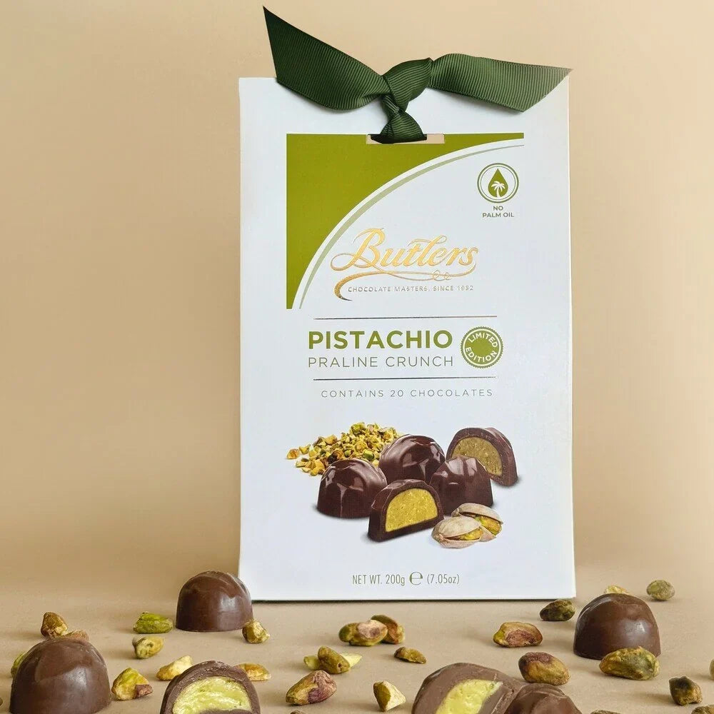Butlers Pistachio Praline Crunch Chocolates, 200g (20 Pieces) – chocolates