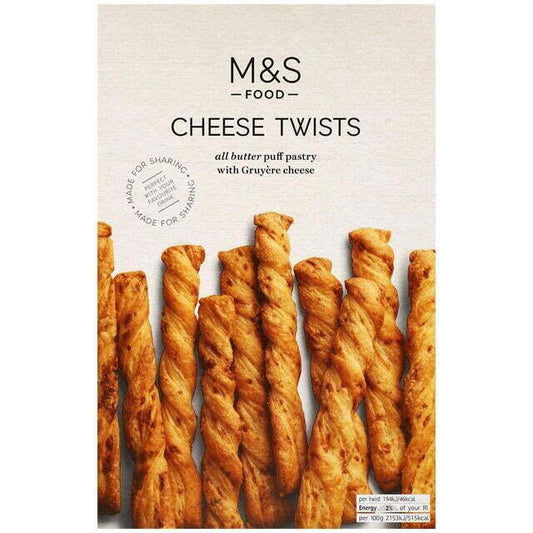 M&S Cheese Twists Butter Puff - 250g (Twin Pack- 2 packs of 125g)  | Imported