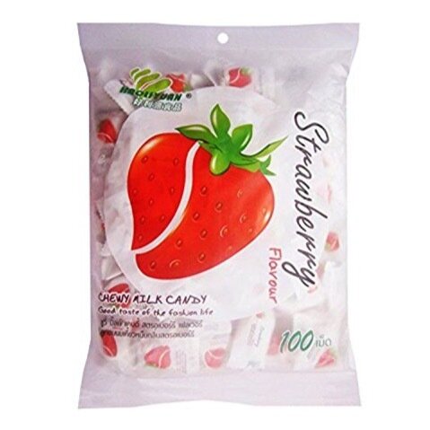 Haoliyuan Thai Chew Candy 350G - Strawberry (Pack Of 2)