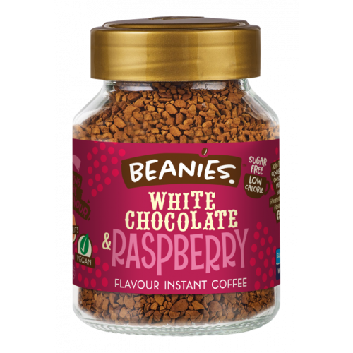 BEANIES WHITE CHOCOLATE RASPBERRY INSTANT COFFEE 50G
