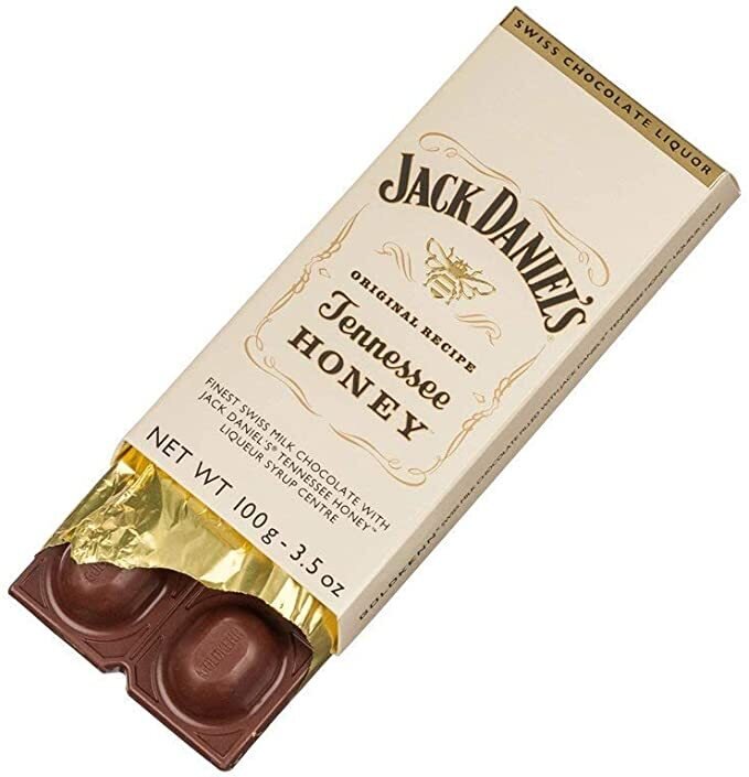 Goldkenn Jack Daniel's Tennessee Honey Liqueur Swiss Chocolate Bar - 100g | Imported