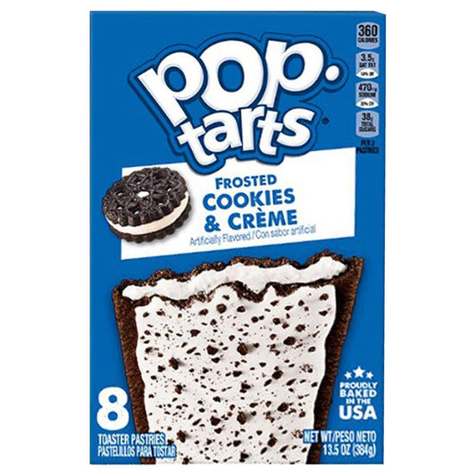 Pop-Tarts Frosted Cookies & Creme Pastries (Imported) - Delicious Breakfast Treat (384g)
