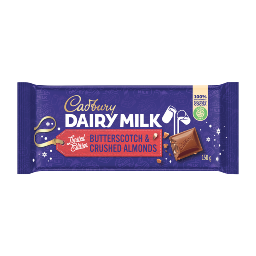 Cadbury Butterscotch & Crushed Almonds Chocolate 150g