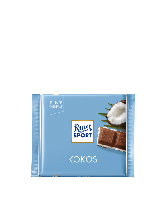 Ritter Sport Coconut Chocolate Bar (100g) - Imported German Chocolate