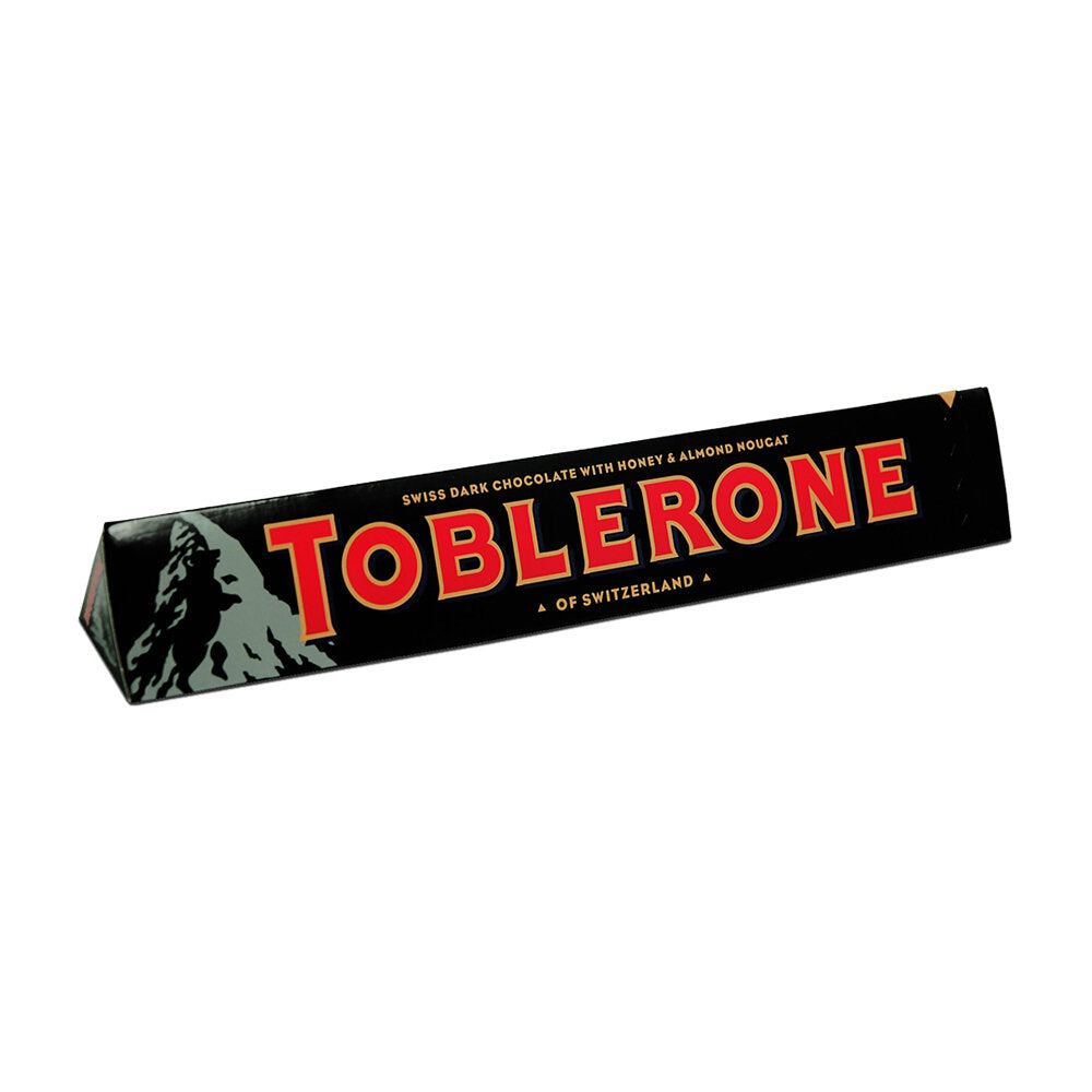 Toblerone Dark Chocolate (100g) - Swiss Dark Chocolate with Honey & Almond Nougat