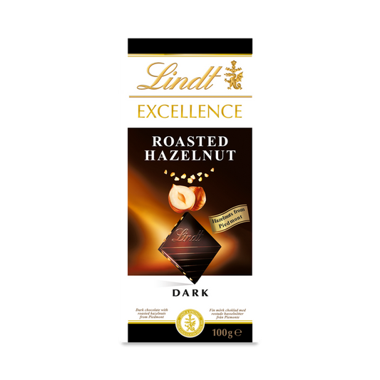 Lindt Excellence Roasted Hazael Nut Intense Dark Chocolate, 100 G