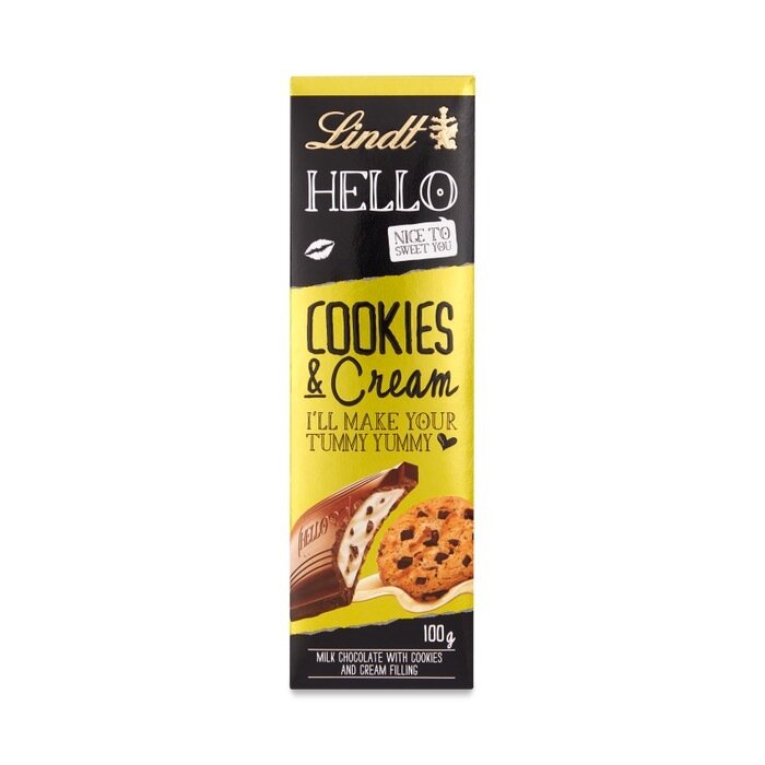 Lindt Hello Cookies & Cream Chocolate Bar (Imported)