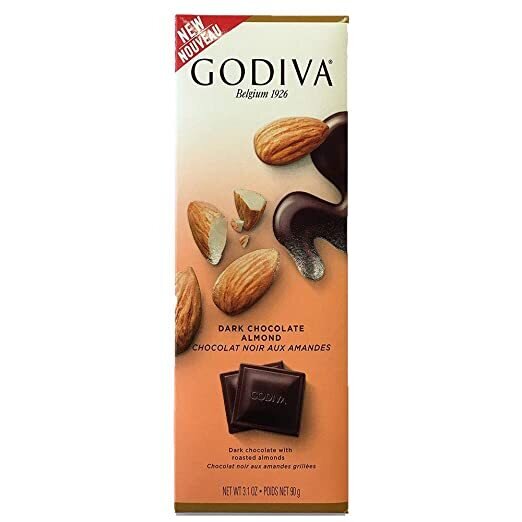 Godiva Dark Chocolate Almond Bar - 90G