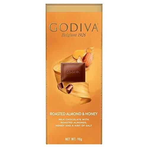 Godiva Belgium Roasted Almond & Honey Milk Chocolate Bar (90g) | Imported