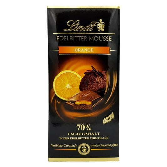 Lindt Edelbitter Mousse Orange  150 G | Melt-Proof Packing