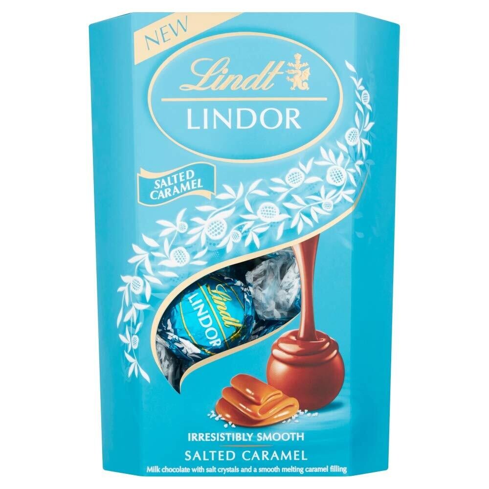 Lindt LINDOR Irresistible Milk Salted Caramel Chocolate Truffles (200g), Imported | No-melt packing