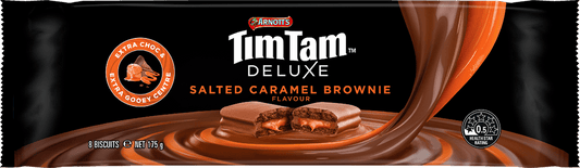 Arnott's Australia Tim Tam Deluxe Chocolate Biscuits Salted Caramel Brownie 175g | Imported