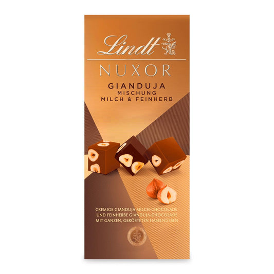 Lindt Nuxor Milk & Dark Chocolate with Hazelnut (103g) - Imported Luxury