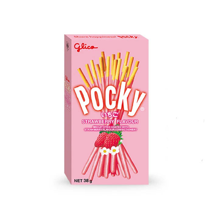 Glico Pocky Strawberry Flabour Sticks 38G