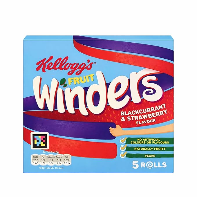 Kelloggs Fruirt Winders Doubles Strawberry And Blackcurrant 102G