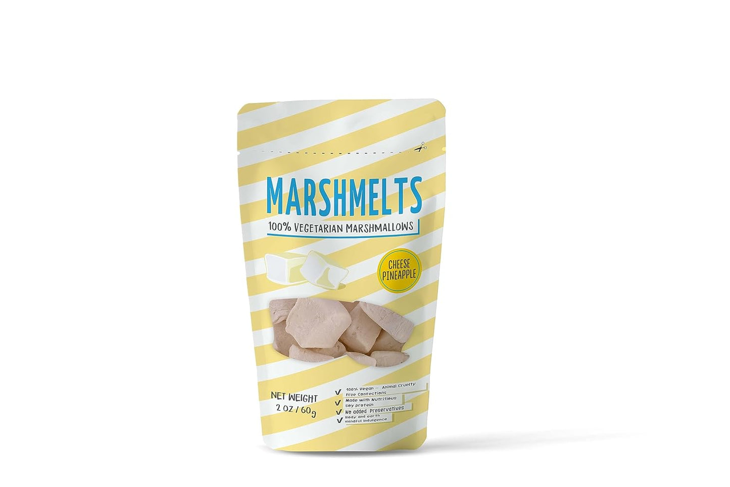 Marshmelts Veg Marshmallow - Cheese Pineapple (60g)