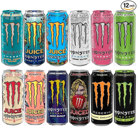 Monster Energy Drink Mega Mix (12 Pack) | Assorted Exotic Flavors (Imported)