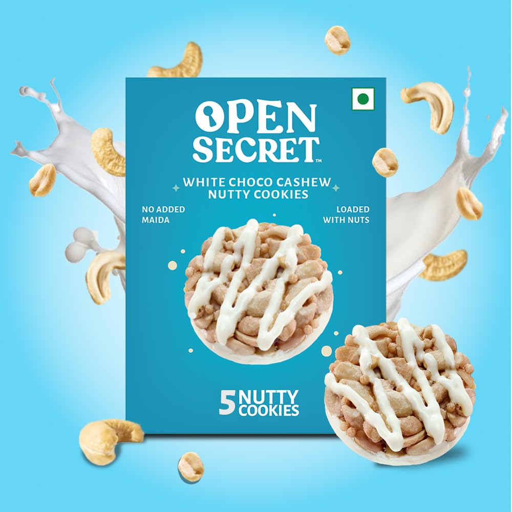 OPEN SECRET WHITE CHOCO CASHEW COOKIES 75G