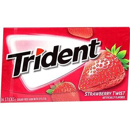 Trident Strawberry Twist Gums (14 Sticks) 28g
