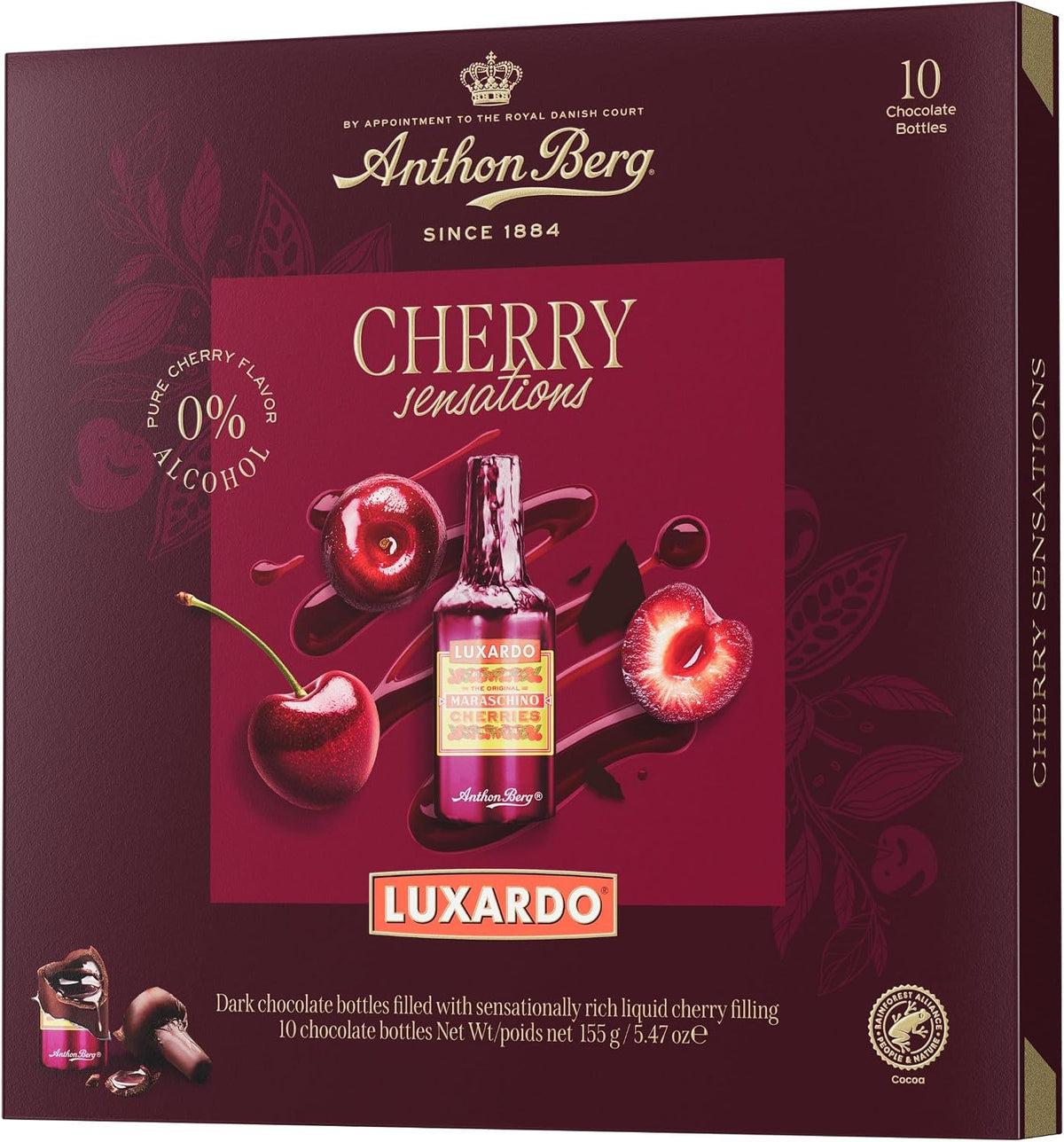 Anthon Berg Cherry Sensations with Luxardo, 155g (10 Bottles) – pack