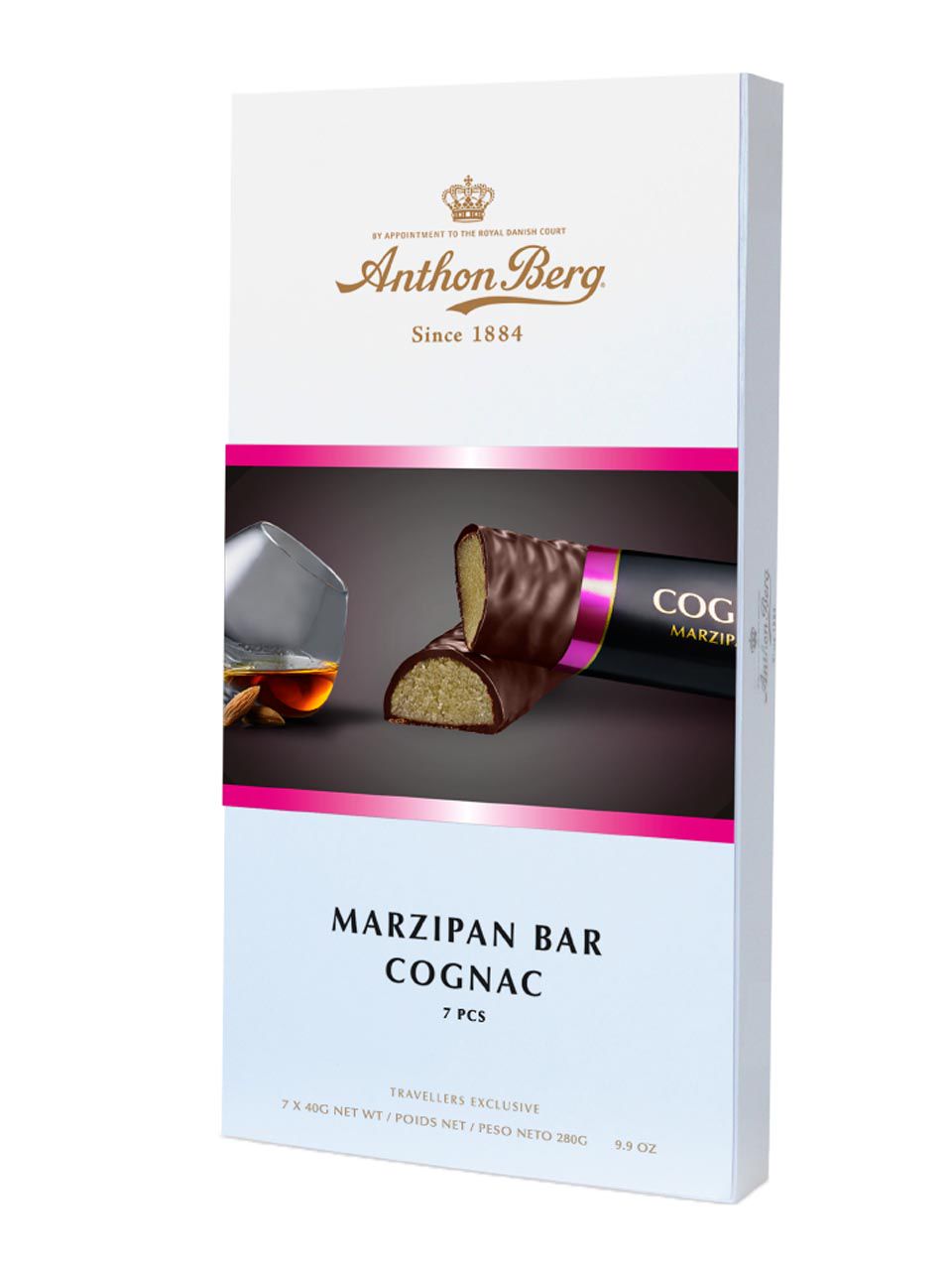 Anthon Berg Marzipan Cognac Chocolate Bars, 280g (7 x 40g) – pack