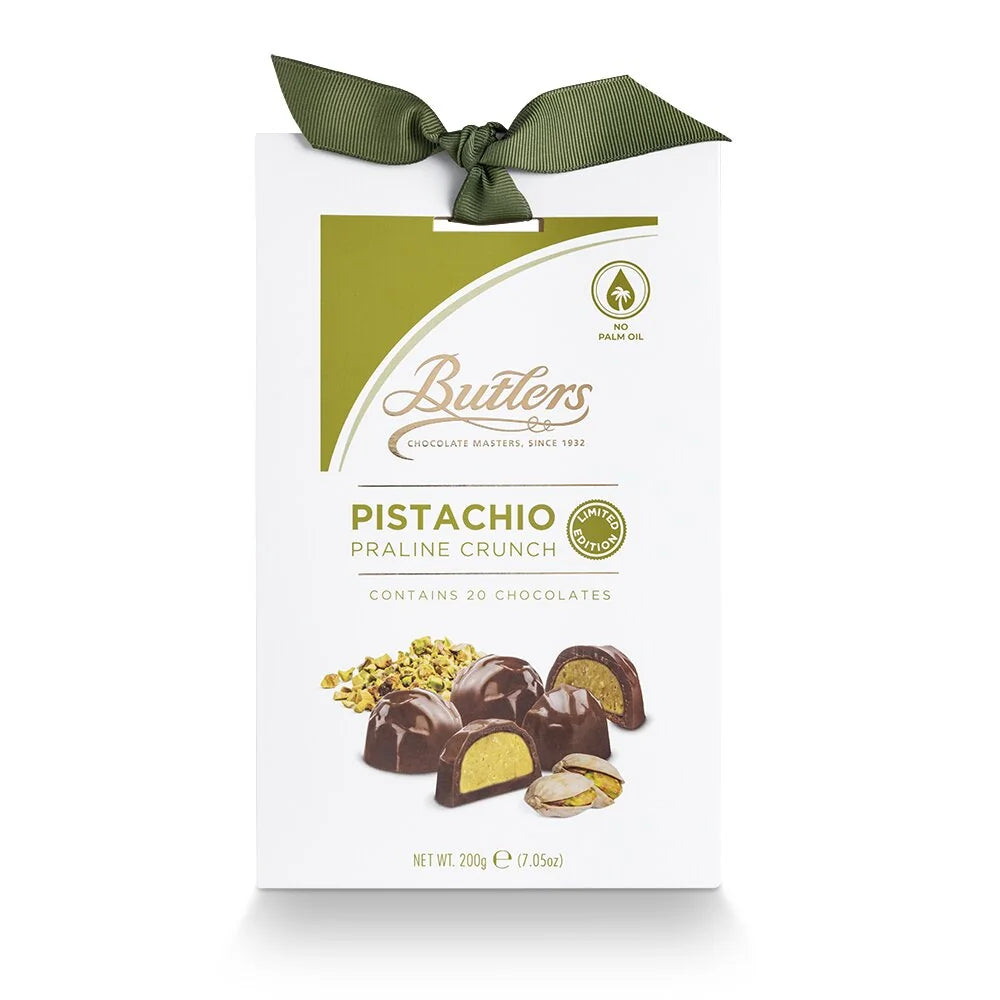 Butlers Pistachio Praline Crunch Chocolates, 200g (20 Pieces) – pack